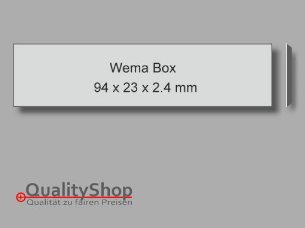 Briefkastenschild Wema Box Schild 94 x 23 x 2.4 mm Kunststoff silber